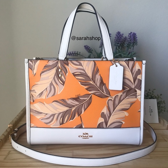 dempsey carryall with banana leaves print
